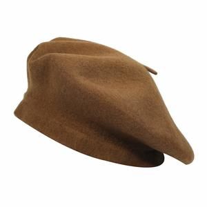 Wool Beret Hat Classic Solid Color French Beret For Women Brown😗